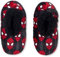 🕷️ spiderman fuzzy babba slipper socks for boys - sizes s/m to m/l logo
