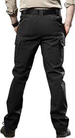 img 2 attached to 👖 TACVASEN Men's Fleece Lined Pants: Premium Softshell Ski Tactical Military Hiking Gear