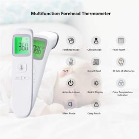 img 3 attached to 🌡️ Accurate CommHub Non-Contact Forehead Thermometer: For Kids & Adults, with Fever Alarm