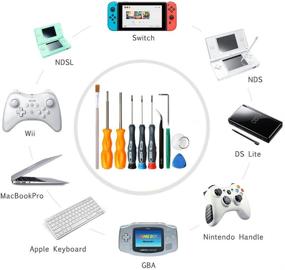 img 3 attached to Набор инструментов для ремонта E·Durabl 11 в 1 для игровых приставок Nintendo - New 3DS, Wii, Wii U, NES, SNES, DS Lite, GBA, Gamecube, Sega Master, Genesis, 32x.