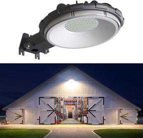 img 4 attached to 🌙 Deerdance LED Barn Light: Dusk to Dawn Outdoor Lighting | 80W 10000LM 5000K Daylight | IP65 Waterproof Area Street Light for Farmhouse, Garage, Yard, Warehouse | Outdoor Security Lighting
