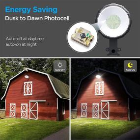 img 2 attached to 🌙 Deerdance LED Barn Light: Dusk to Dawn Outdoor Lighting | 80W 10000LM 5000K Daylight | IP65 Waterproof Area Street Light for Farmhouse, Garage, Yard, Warehouse | Outdoor Security Lighting