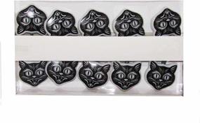 img 1 attached to 🎃 Spooky Delight: Kurt Adler 10 Orange Flicker LED Black Cat Light Set