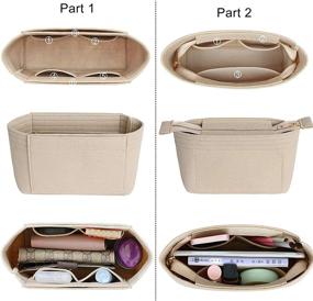img 3 attached to 👜 Organize Your Accessories with HyFanStr Insert Organizer Zipper Handbag