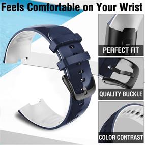 img 1 attached to ANCOOL 4 Pack Bands Compatible With Fitbit Charge 3/Charge 3 SE/Charge 4 Soft Sport Wristband For Men Women (Small