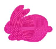 💄 efficient makeup brush cleaner mat | portable silicone beauty blender washing tool scrubber | wavalp cosmetics brush cleaner (pink 1 piece) logo