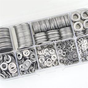 img 1 attached to 🔩 Sutemribor 304 Stainless Steel Flat Washers Set 580 Pieces - Assorted Sizes (M2-M12) for Various Projects
