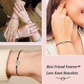 img 3 attached to Sincere Love Knot Infinity Bracelets - Perfect Gifts for Women, Best Friends, Sisters, and Bridesmaids on Christmas, Weddings, and Birthdays (2/3/4 PCS)