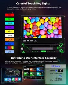 img 2 attached to 🚗 Highly Functional EinCar Single Din Car Stereo with Bluetooth, DVD Player, GPS, Retractable HD Touch Screen, FM/AM Radio, SWC, USB, Remote Control, 8GB Map, and Backup Reversing Camera Included