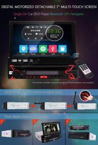 img 4 attached to 🚗 Highly Functional EinCar Single Din Car Stereo with Bluetooth, DVD Player, GPS, Retractable HD Touch Screen, FM/AM Radio, SWC, USB, Remote Control, 8GB Map, and Backup Reversing Camera Included