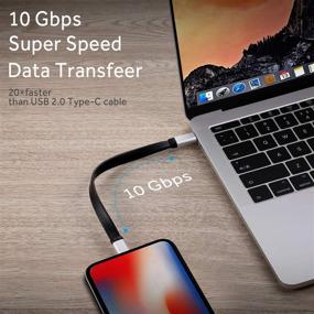 img 3 attached to «💨 Супербыстрый USB C кабель USB C - длина 0,72 фута, зарядка на 100 Вт, видео 4K, передача данных - Galaxy S9 S10, MacBook Pro, iPad Pro 2018, серебристый»