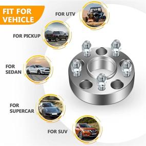 img 2 attached to 🔧 OCPTY 4Pc 1.5" 5x4.75 Хабцентрические дистанционные колеса - Замена для Chevy Impala S10 Blazer Buick Pontiac Phoenix