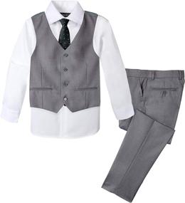 img 4 attached to Spring Notion Formal 4 Piece Black Boys' Clothing - Suits & Sport Coats