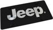 jeep license plate black steel logo