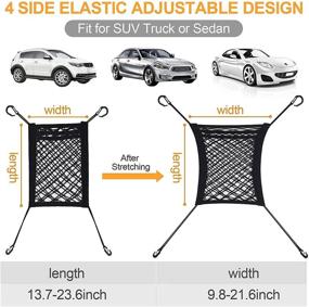 img 1 attached to 🐶 Bestdoggo Dog Car Net – 3-Layer Safety Mesh Seat Barrier & Organizer for Safe Driving with Children & Pets