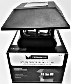 img 1 attached to 🏞️ Enhance Your Outdoor Décor with the Veranda Solar Powered LED Plastic Post Cap 4 X 4 Inch - Black