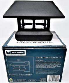 img 4 attached to 🏞️ Enhance Your Outdoor Décor with the Veranda Solar Powered LED Plastic Post Cap 4 X 4 Inch - Black