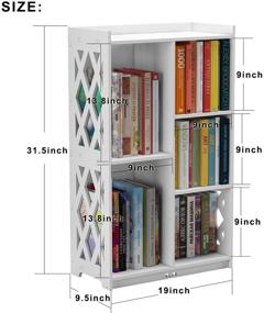 img 3 attached to 📚 Rerii Bookcase: Versatile 5-Cube Storage Organizer for Kids, Bedroom, Living Room and Office Décor in White