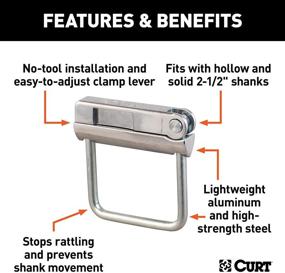 img 2 attached to 🔧 CURT 22320 No-Tool Hitch Clamp Tightener for 2-1/2-Inch Receiver, Hollow or Solid Shanks - Enhances Anti-Rattle Performance