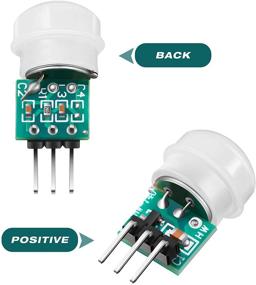 img 3 attached to 🔍 Weewooday 10-Piece AM312 Mini Human Sensor Module: IR Pyroelectric Infrared PIR Motion Detector, 2.7V-12V DC, -20°C to 60°C