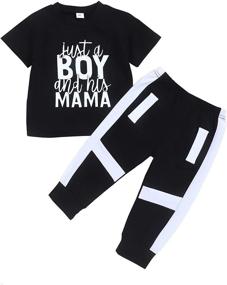 img 4 attached to Crazyme Clothes Toddler Outfits T Shirt Boys' Clothing Sets - Enhanced for SEO