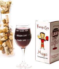 img 1 attached to 🍷 Funny Guy Mugs Don't Even Ask Measuring Wine Glass - Hilarious 11-Ounce Gift for Women: Mom, Daughter, Wife, Aunt, Sister, Girlfriend, Teacher, or Coworker