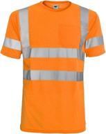 👕 stay safe and visible with l&m hi vis t shirt - ansi class 3 reflective safety lime orange short long sleeve high visibility логотип