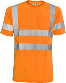 img 2 attached to 👕 Stay Safe and Visible with L&M Hi Vis T Shirt - ANSI Class 3 Reflective Safety Lime Orange Short Long Sleeve HIGH Visibility