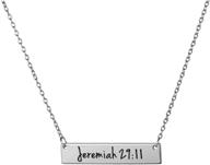 🔱 christian bar necklace - memgift faith jewelry with bible verse, ideal baptism & birthday gift for women, girls, and sisters logo