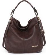 👜 montana west wrangler women's leather handbags - trendy hobo, shoulder & crossbody bags logo