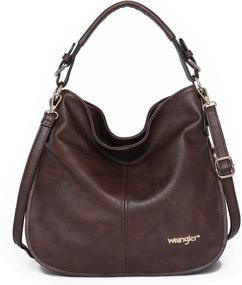 img 4 attached to 👜 Montana West Wrangler Women's Leather Handbags - Trendy Hobo, Shoulder & Crossbody Bags