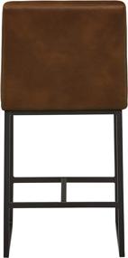 img 3 attached to 🪑 Rivet Decatur Modern Faux Leather Kitchen Counter-Height Stool - Stylish 37" Dark Brown Stool on Amazon