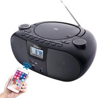 📻 vanku 4000mah radio cd player portable boombox: wireless streaming, fm, mp3, usb aux headphone jack, sleep timer - ultimate convenience and entertainment! logo