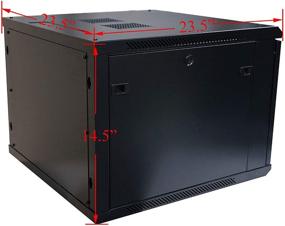 img 3 attached to 🖥️ AEONS 6U Серверный сетевой стеллаж - 19-дюймовый настенный сетевой шкаф в черном цвете (полностью собранный)