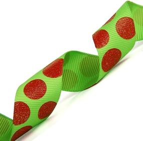 img 1 attached to 🎀 Morex Ribbon Sugar Dots Glitter Grosgrain Ribbon - Lime/Red 7/8-Inch x 20-Yard (98805/20-927): Sparkle up your crafts!