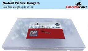 img 2 attached to 🔨 Pack of 100 Nail-free Zinc Plated Sawtooth Picture Hangers - 1-3/4” Ideal for Hard and Soft Wood Frames