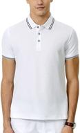 classic cotton men's clothing with striped collar sleeves logo