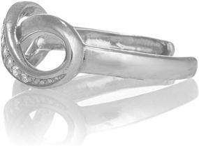 img 3 attached to 💍 Ritastephens Sterling Silver Infinity Toe Ring: Adjustable Cubic Zirconia Body Jewelry