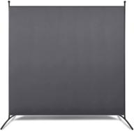 🏢 versatile one panel room divider screen - 70 inches freestanding privacy partition for various settings - home, office, school, studio, conference, dorm room, 70''w x 70''h - gray logo