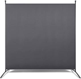 img 4 attached to 🏢 Versatile One Panel Room Divider Screen - 70 inches Freestanding Privacy Partition for Various Settings - Home, Office, School, Studio, Conference, Dorm Room, 70''W x 70''H - Gray