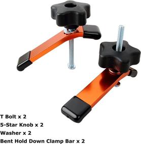 img 3 attached to 🔩 O'SKOOL T-Track Hold Down Clamps: 2 Pack Kit for CNC Router, 5-1/2” L x 1-1/8” Width - Efficient & Reliable Clamp Solution