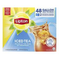 🍵 lipton unsweetened gallon-sized iced tea bags, picked at peak freshness - supports a healthy heart, 48 oz, 48 count logo