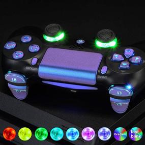 img 1 attached to 🎮 Enhance Your Gaming Experience with eXtremeRate Multi-Color LED Kit for PS4 Slim Pro Controller - D-pad, Thumbstick Trigger, Home, and Face Buttons