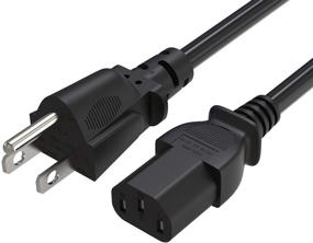 img 1 attached to 💻 Iberls Computer TV Power Cord: Replacement 3 Prong Plug for LG, Sony, Samsung, Toshiba, Sanyo, Asus, Aoc, HP, Dell PC or Monitor - UL Listed AC Power Cable