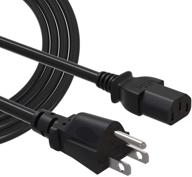 💻 iberls computer tv power cord: replacement 3 prong plug for lg, sony, samsung, toshiba, sanyo, asus, aoc, hp, dell pc or monitor - ul listed ac power cable logo