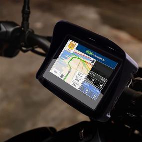 img 3 attached to 🛵 Thahamo 4.3-дюймовая система навигации GPS - неотъемлемый мотоциклетный GPS для точной навигации на дороге