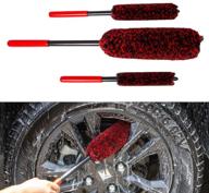 🔧 yisharry li wheel brushes wool kit - high-performance synthetic woolie brushes for car rim and tire washing logo