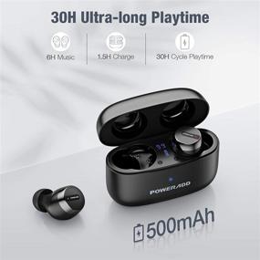 img 1 attached to Premium True Wireless Ear Buds: HiFi Stereo Sound, 30H Playtime, IPX8 Waterproof, with Mic and Power Display - Perfect for Android/iPhone