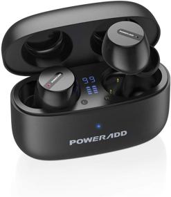 img 4 attached to Premium True Wireless Ear Buds: HiFi Stereo Sound, 30H Playtime, IPX8 Waterproof, with Mic and Power Display - Perfect for Android/iPhone