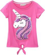 🦄 sparkling sequin unicorn shirt for girls – perfect for tops, tees & blouses in girls' clothing logo